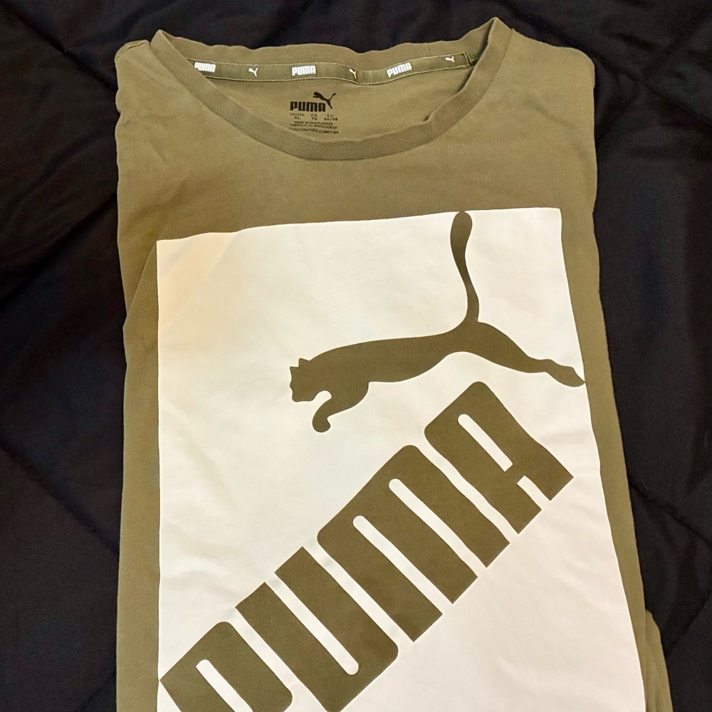 Puma Olive Logo Tee
